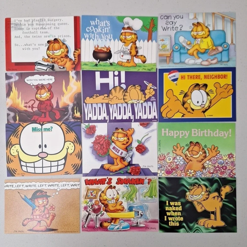 RARE Vintage GARFIELD Postcards Unposted NOS 4x6, Set Of 12, NEW